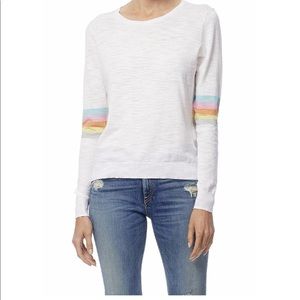 White and Rainbow Sweater (360 Cashmere)